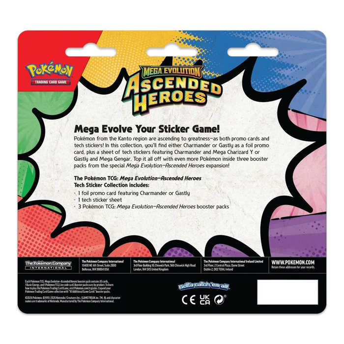 Pokemon - Mega Evolution: Ascended Heroes (Charmander) Tech Sticker Collection - Iconic Evolution