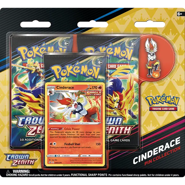 Crown Zenith - Pin Collection Rillaboom - Cinderace - Inteleon (Set of 3) - Iconic Evolution