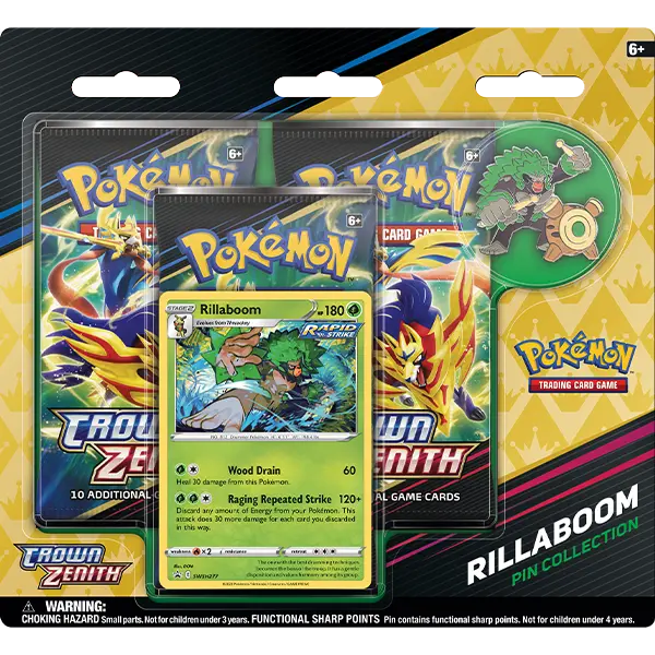 Crown Zenith - Pin Collection Rillaboom - Cinderace - Inteleon (Set of 3) - Iconic Evolution