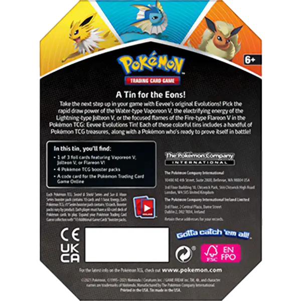 Eevee Evolutions Tin (Flareon V) - Iconic Evolution