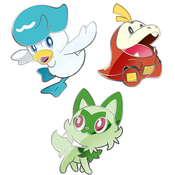 Paldea Pin Collection - Sprigatito, Fuecoco, Quaxly (Set of 3) - Iconic Evolution
