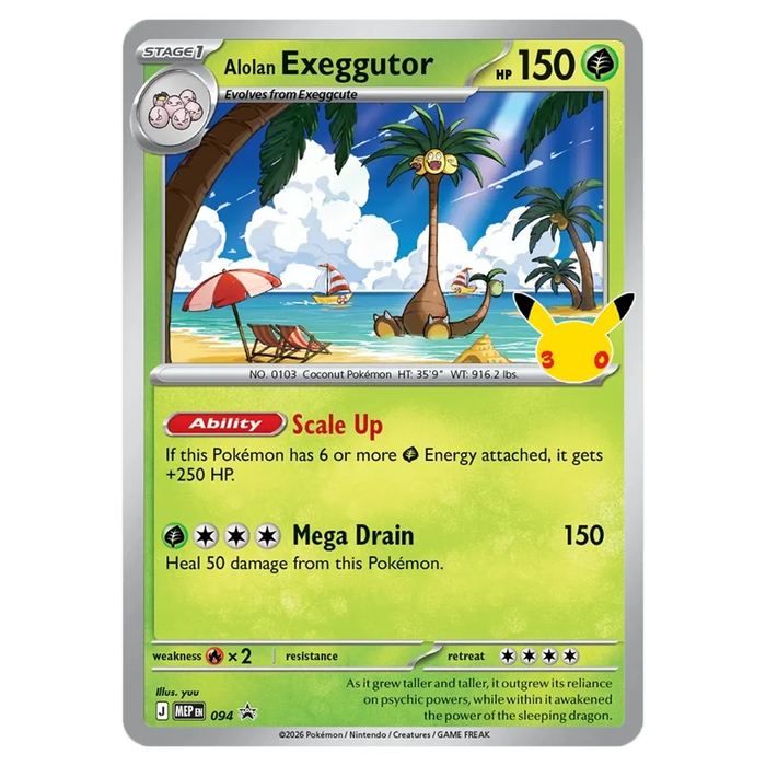 [PREORDER] Pokémon: 30th Celebration - Alolan Exeggutor & Lucario Tech Sticker Collection [Set of 2] - Iconic Evolution