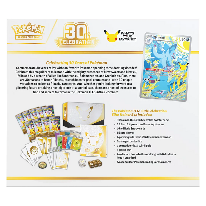 [PREORDER] Pokémon: 30th Celebration - Elite Trainer Box - Iconic Evolution