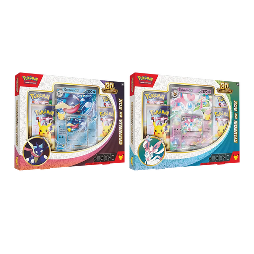 [PREORDER] Pokémon: 30th Celebration - Greninja & Sylveon ex Box [Set of 2] - Iconic Evolution
