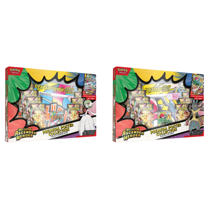 Mega Evolution: Ascended Heroes - Premium Poster Collection Mega Lucario & Mega Gardevoir [Set Of 2] - Iconic Evolution