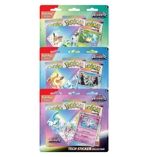 Scarlet & Violet: Prismatic Evolutions - Tech Sticker Collection [Set of 3] - Iconic Evolution