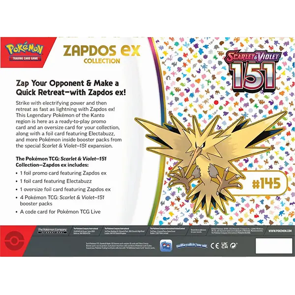 Scarlet and Violet 151 - Zapdos ex Collection - Iconic Evolution