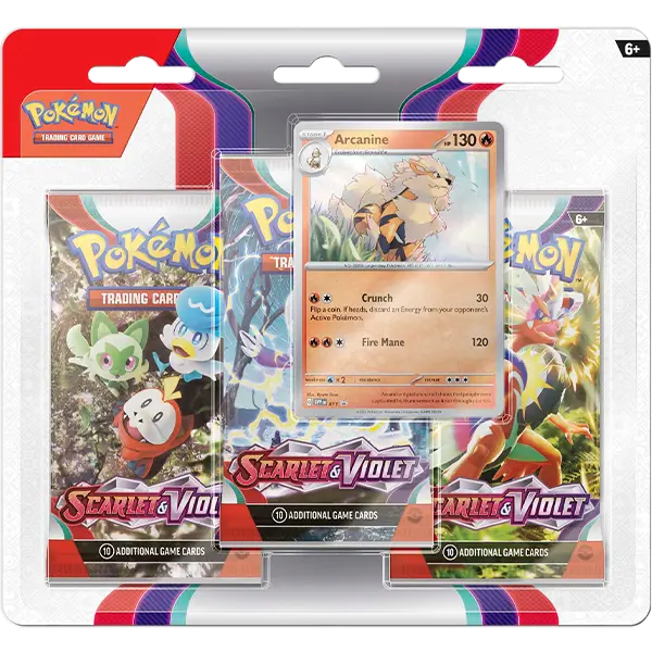 Pokemon: Scarlet & Violet - 3 Booster Pack Blister (Arcanine) - Iconic Evolution